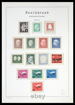 Collection de timbres Lot 39783 MNH Bund 1949-1980 dans un album Leuchtturm