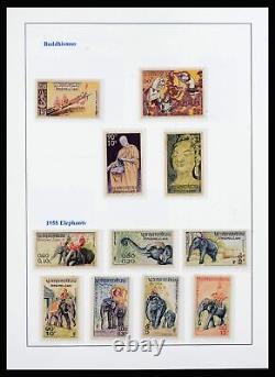 Collection de timbres Lot 39985 Laos 1951-2013 dans 2 albums Leuchtturm