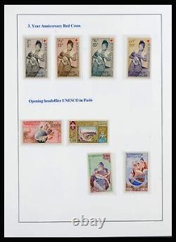 Collection de timbres Lot 39985 Laos 1951-2013 dans 2 albums Leuchtturm