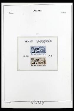 Collection de timbres Lot 40124 Yémen 1959-1967 dans un album Leuchtturm