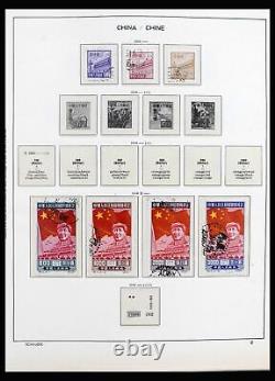 Collection de timbres Lot 40175 Chine 1949-1963 dans un album Schaubek