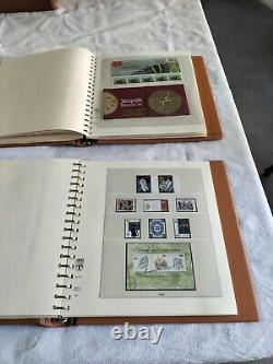 Collection de timbres Lot album LINDNER FALZLOS Lot de 5 boîtes Très bon état