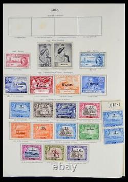 Collection de timbres MH du lot 39424 des colonies britanniques de 1937 à 1952 dans l'album SG