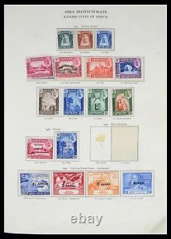 Collection de timbres MH du lot 39424 des colonies britanniques de 1937 à 1952 dans l'album SG