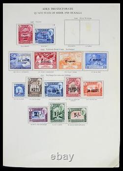 Collection de timbres MH du lot 39424 des colonies britanniques de 1937 à 1952 dans l'album SG