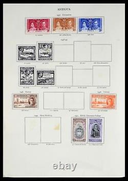 Collection de timbres MH du lot 39424 des colonies britanniques de 1937 à 1952 dans l'album SG