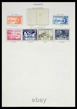 Collection de timbres MH du lot 39424 des colonies britanniques de 1937 à 1952 dans l'album SG