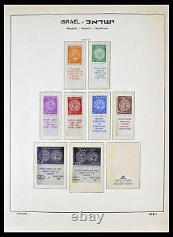 Collection de timbres MNH Lot 39013 Israël 1948-1972 dans un album Schaubek