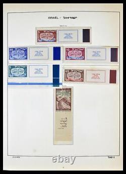 Collection de timbres MNH Lot 39013 Israël 1948-1972 dans un album Schaubek