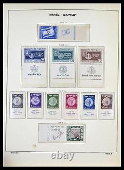 Collection de timbres MNH Lot 39013 Israël 1948-1972 dans un album Schaubek