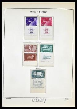 Collection de timbres MNH Lot 39013 Israël 1948-1972 dans un album Schaubek