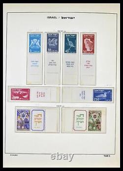 Collection de timbres MNH Lot 39013 Israël 1948-1972 dans un album Schaubek