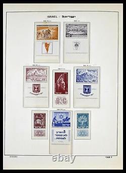 Collection de timbres MNH Lot 39013 Israël 1948-1972 dans un album Schaubek