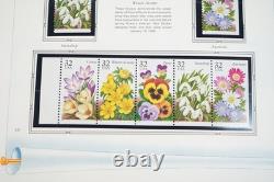 Collection de timbres MNH des États-Unis 1996-2000 de plus de 400 timbres stockés dans un album 300 $ + valeur faciale