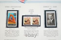 Collection de timbres MNH des États-Unis 1996-2000 de plus de 400 timbres stockés dans un album 300 $ + valeur faciale