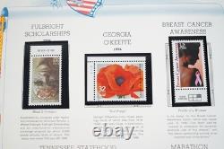 Collection de timbres MNH des États-Unis 1996-2000 de plus de 400 timbres stockés dans un album 300 $ + valeur faciale