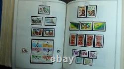 Collection de timbres Minkus Stampsweis en 3 volumes jusqu'en 1988 avec des milliers de timbres.