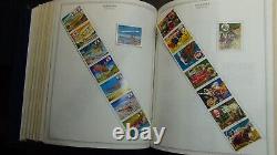 Collection de timbres Minkus Stampsweis en 3 volumes jusqu'en 1988 avec des milliers de timbres.