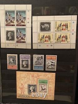 Collection de timbres Sir Rowland Hill en parfait état avec album