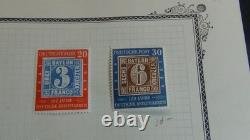 Collection de timbres Stampsweis Allemagne dans un album Scott Specialty de 1886 aux années 70