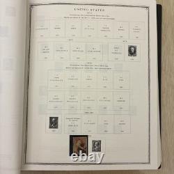 Collection de timbres U. S. dans l'album Scott Minuteman, nombreux timbres