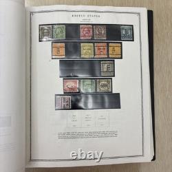 Collection de timbres U. S. dans l'album Scott Minuteman, nombreux timbres