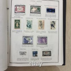 Collection de timbres U. S. dans l'album Scott Minuteman, nombreux timbres