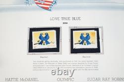 Collection de timbres US 2006-2009 en excellent état de plus de 325 timbres rangés dans un album sur pages. Valeur faciale : 350 $+.