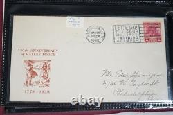 Collection de timbres Us 1925 1939 Collection de 100 + Meilleurs FDCs CV 8000 $ +