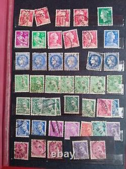 Collection de timbres Vtg France de grande valeur dans un album de stockbook Sower Sage Merson Bob