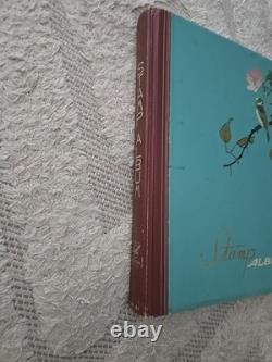 Collection de timbres + album (environ 100) TRÈS RARE VINTAGE VTG Collectionneurs