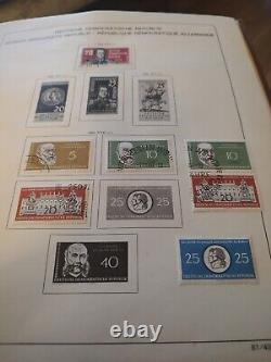 Collection de timbres allemands dans un album Schaubek de 1950, magnifique et de grande valeur. Qualité +.