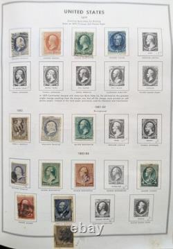 Collection de timbres américains 1800-1980 dans un album Liberty chargé de timbres neufs et utilisés de grande valeur