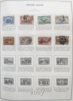 Collection de timbres américains 1800-1980 dans un album Liberty chargé de timbres neufs et utilisés de grande valeur