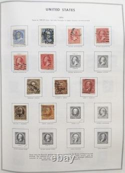 Collection de timbres américains 1800-1980 dans un album Liberty chargé de timbres neufs et utilisés de grande valeur