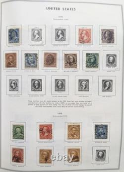 Collection de timbres américains 1800-1980 dans un album Liberty chargé de timbres neufs et utilisés de grande valeur