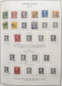 Collection de timbres américains 1800-1980 dans un album Liberty chargé de timbres neufs et utilisés de grande valeur
