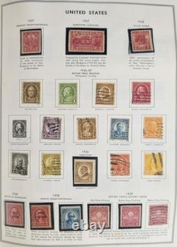 Collection de timbres américains 1800-1980 dans un album Liberty chargé de timbres neufs et utilisés de grande valeur