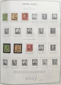 Collection de timbres américains 1800-1980 dans un album Liberty chargé de timbres neufs et utilisés de grande valeur