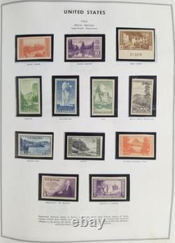 Collection de timbres américains 1800-1980 dans un album Liberty chargé de timbres neufs et utilisés de grande valeur