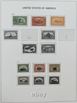 Collection de timbres américains 1893-1940, 2 albums DAVO, Columbiens, poste aérienne, Kans, Nebr