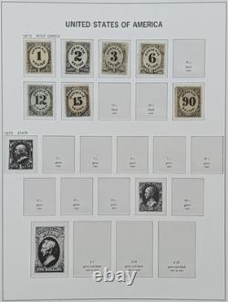 Collection de timbres américains 1893-1940, 2 albums DAVO, Columbiens, poste aérienne, Kans, Nebr