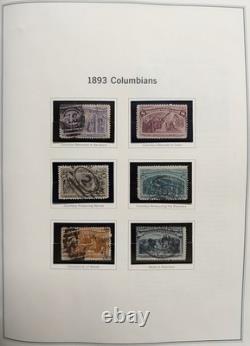 Collection de timbres américains 1893-1980 Neufs et utilisés Columbian Trans-Miss dans un album Heritage