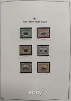 Collection de timbres américains 1893-1980 Neufs et utilisés Columbian Trans-Miss dans un album Heritage