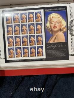 Collection de timbres américains 1991-1997 dans un album