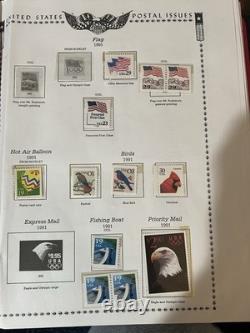 Collection de timbres américains 1991-1997 dans un album