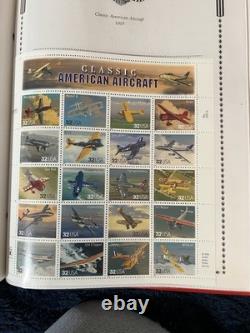 Collection de timbres américains 1991-1997 dans un album