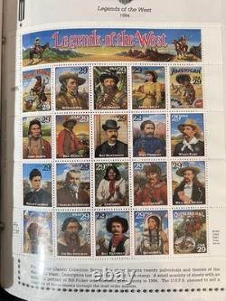 Collection de timbres américains 1991-1997 dans un album