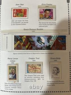 Collection de timbres américains 1991-1997 dans un album
