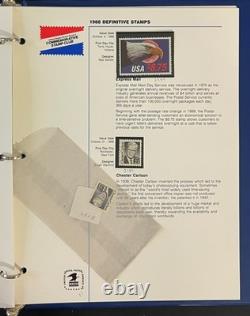 Collection de timbres américains 3 albums du Club des timbres commémoratifs MNH 1987-2001 ZAYIX